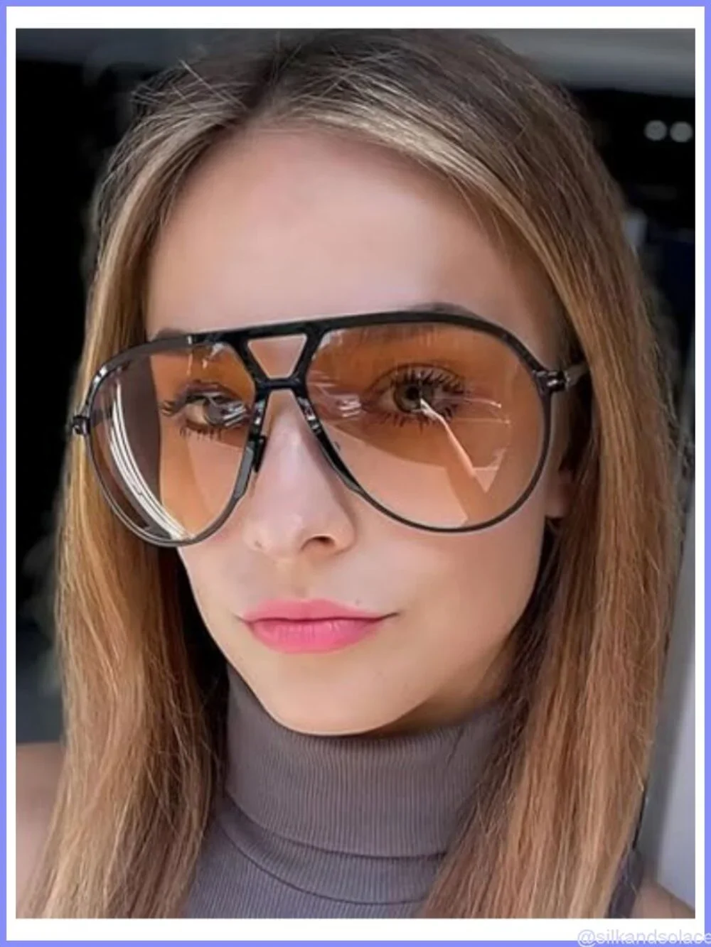 Oversized Retro Aviator Sunglasses 70s Vintage UV400 Full-Frame Unisex